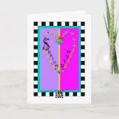 Carte de voeux Shalom Heart Star of David (Devant)