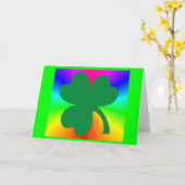 Carte de voeux shamrock (Fleur jaune)