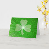 Carte de voeux shamrock (Fleur jaune)