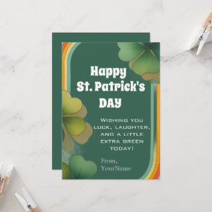Carte de vœux shamrock de la Saint-Patrick Joyeuse