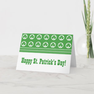 Carte de voeux shamrock et rayures