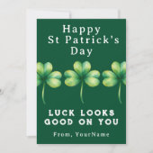 Carte de vœux Shamrock pour la Saint-Patrick (Devant)