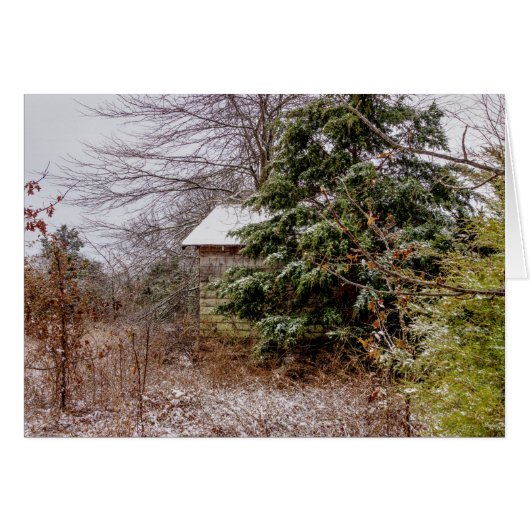 Carte de voeux Shed Abandonné (Devant Horizontal)