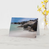 Carte de vœux Shell Island Rocks And Waves (Fleur jaune)