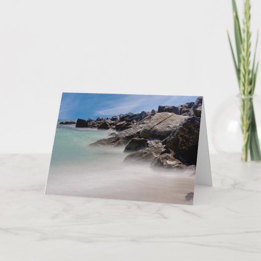 Carte de vœux Shell Island Rocks And Waves (Devant)