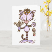 Carte de voeux Show of Love de Kitty Cat (Fleur jaune)