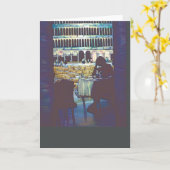 Carte de voeux Silhouette de Saint-Marc (Fleur jaune)