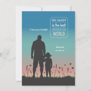 Carte de vœux silhouette papa