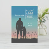 Carte de vœux silhouette papa (Debout devant)