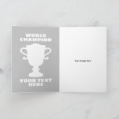 Carte de voeux silhouette trophée personnalisé de (Intérieur)