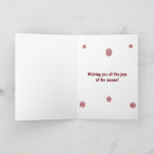 Carte de vœux silhouettes de rennes rouge rustique (Intérieur)