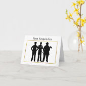 Carte de voeux Silhouettes pour les premiers inter (Fleur jaune)