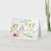 Carte de voeux - Silly Little Birdies (Devant)