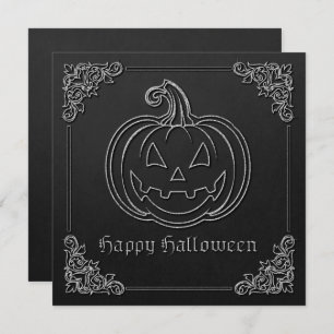 Carte de voeux Silver Jack O' Lantern Halloween