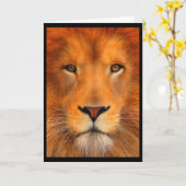 Carte de voeux Simha Lion (vide) (Fleur jaune)