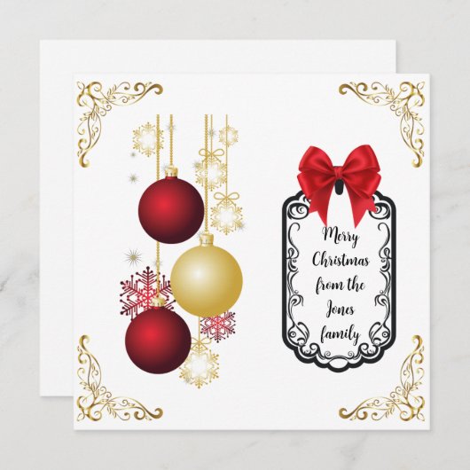 Carte de vœux simple (Devant / Derrière)