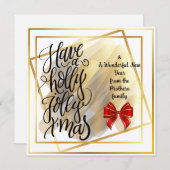 Carte de vœux simple (Devant / Derrière)