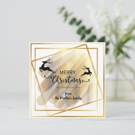 Carte de vœux simple (Debout devant)