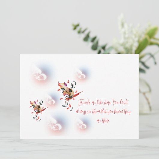 Carte de vœux simple (Debout devant)