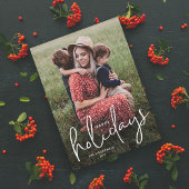 Carte de vœux simple avec écriture moderne et phot