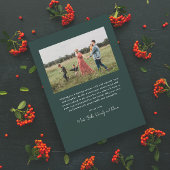 Carte de vœux simple avec écriture moderne et phot