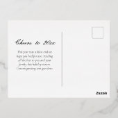 Carte de vœux simple avec feuille d'or pour les fê (Verso)