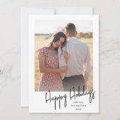 Carte de vœux simple avec photo et écriture modern (Devant)