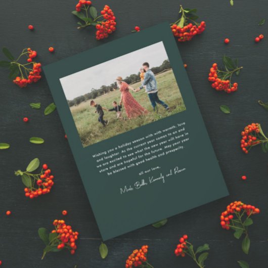 Carte de vœux simple avec un script moderne et une