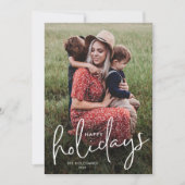 Carte de vœux simple avec un script moderne et une (Devant)