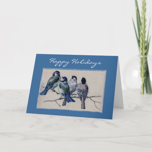 Carte de vœux Simple Bluebird Happy Holiday (Devant)