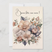 Carte de voeux simple Boho mon jardin fleuri (Devant)
