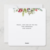 Carte de vœux simple Couronne aquarelle Joie de Fê (Dos)