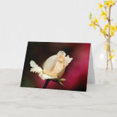 Carte de voeux simple de rose blanc (Fleur jaune)