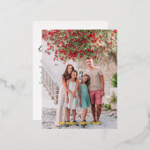 Carte de vœux simple en or avec motif de vacances (Recto/Verso)