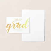 Carte de vœux simple et élégante avec feuille d'or (Affichage)