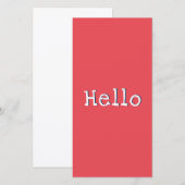 Carte de vœux simple et élégante rouge pastèque (Devant / Derrière)