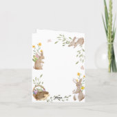 Carte de voeux simple et heureuse de Pâques Bunny (Dos)