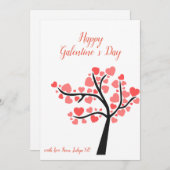 Carte de vœux simple et joyeuse pour la Saint-Vale (Devant / Derrière)