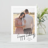 Carte de vœux simple et moderne avec texte manuscr (Debout devant)