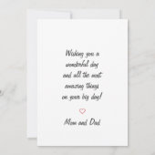 Carte de voeux simple et moderne personnalisée (Dos)