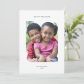 Carte de vœux simple et unique avec une photo (Debout devant)