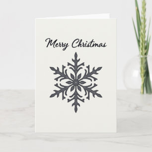 Carte de vœux simple flocon de neige de Noël