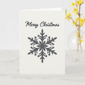 Carte de vœux simple flocon de neige de Noël (Fleur jaune)