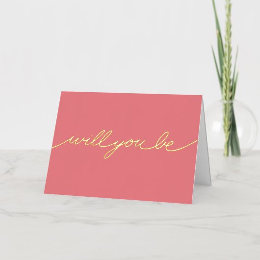 Carte de voeux simple Foil Bridesmaid (Recto)