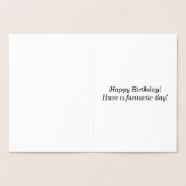 Carte de voeux simple Gold Foil 34e anniversaire (Intérieur)