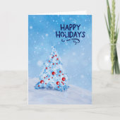 Carte de vœux simple Joyeuses Fêtes de Noël (Devant)