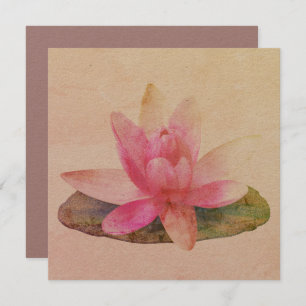 Carte de vœux simple: LOTUS ROSE