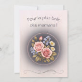 Carte de voeux simple, maman tu es la plus belle (Devant)