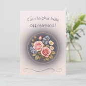 Carte de voeux simple, maman tu es la plus belle (Debout devant)