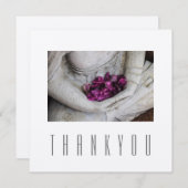 Carte de vœux simple: MERCI: BUDDHA  (Devant / Derrière)